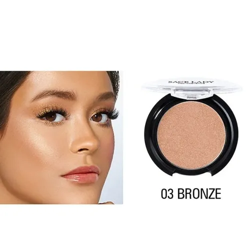 1 Pcs Shining Blush Smooth Makeup Face Contour Pink Orange Blusher