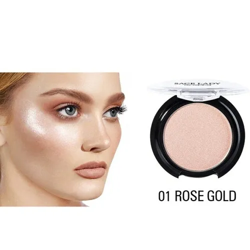 1 Pcs Shining Blush Smooth Makeup Face Contour Pink Orange Blusher