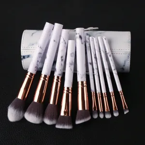 10pcs Marble Type Makeup Brush Set