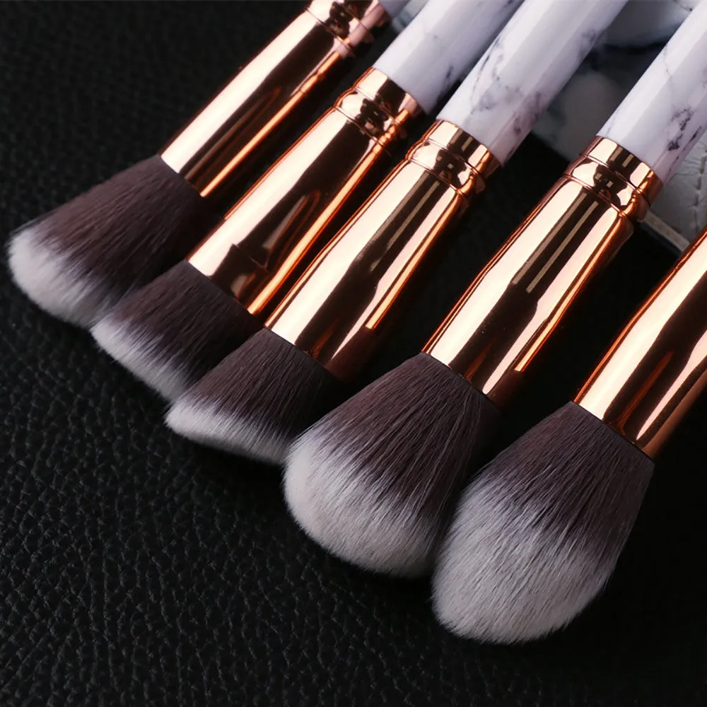 10pcs Marble Type Makeup Brush Set