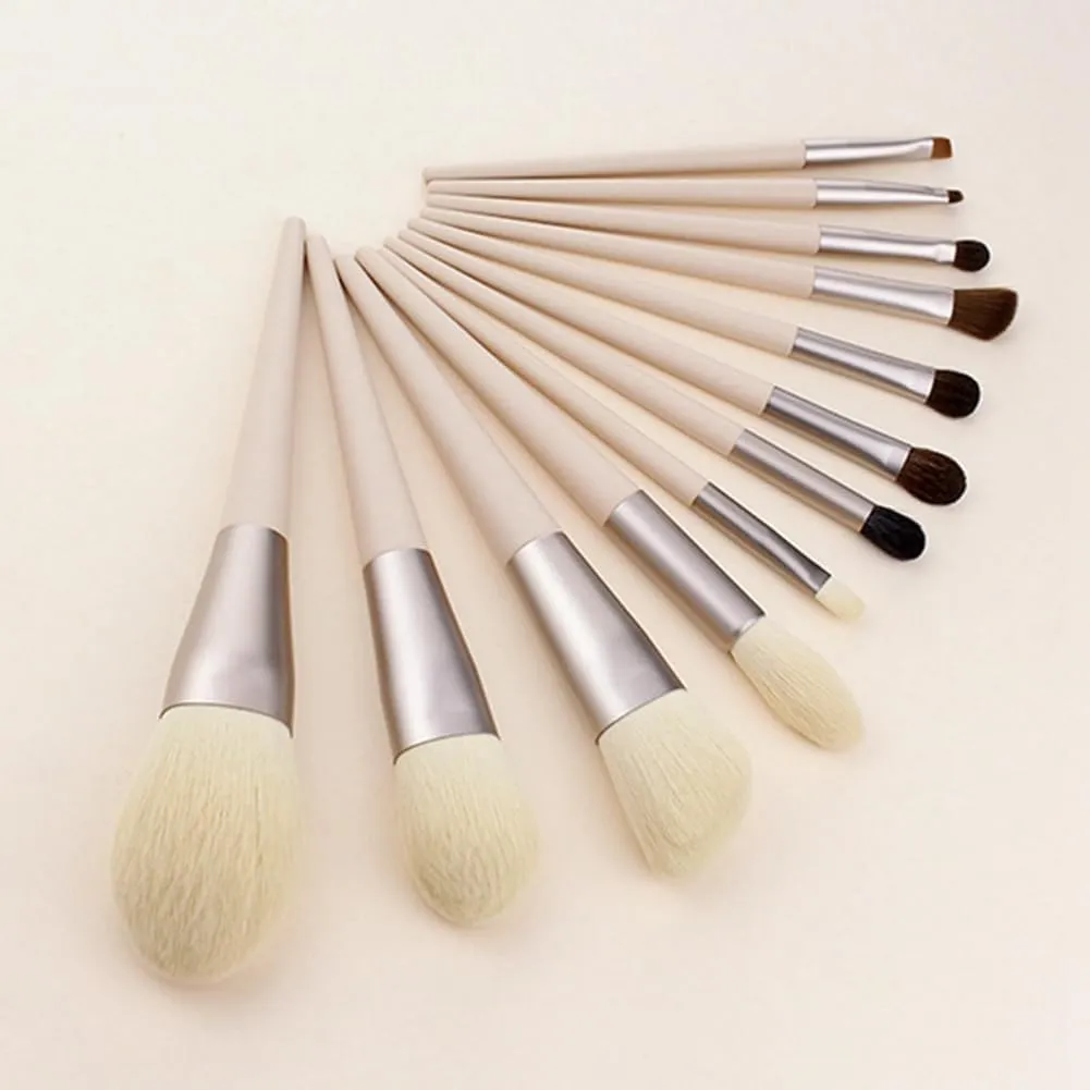 12 Pcs Morandi makeup brush set soft-bristled facial mask brush makeup brush contouring eye shadow loose powder blush concealer brush ? (Multicolor,one size)