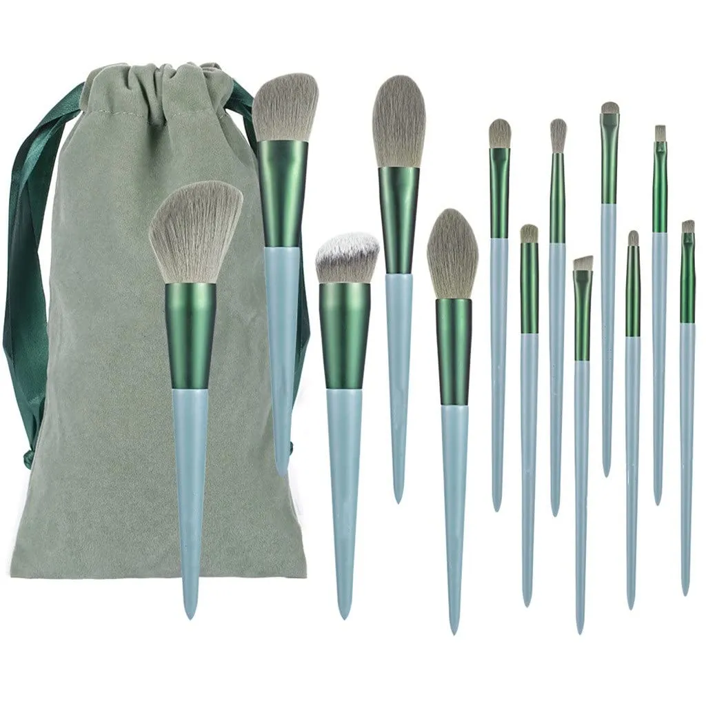 13pcs Cosmetics Makeup Brushes Set Large Loose Powder Foundation Highlight Eyeshadow Oblique Eyebrow Soft Hair