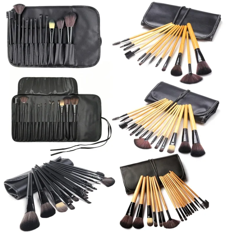 18 PCS / Set Black Makeup Brush Set Loose Powder Brush Makeup Tool