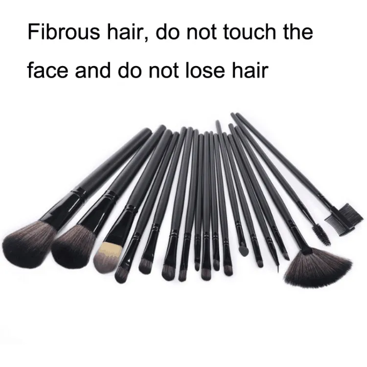 18 PCS / Set Black Makeup Brush Set Loose Powder Brush Makeup Tool