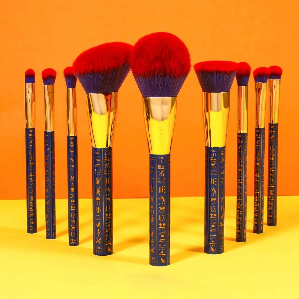 19-Piece Makeup Brush Set – Premium Synthetic Brushes for Powder, Foundation, Contour, Blush, Concealer, Eyeshadow, Blending & Liner, Ancient Egyptian Series