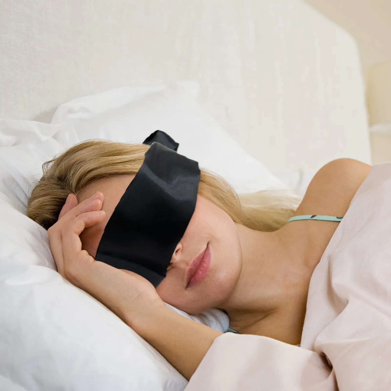 2 pcs Satin Blindfold, 157cm/62inch Soft Eye Mask Band Comfortable Satin Eye Covers Sleep Mask for Sleeping Games(Black)