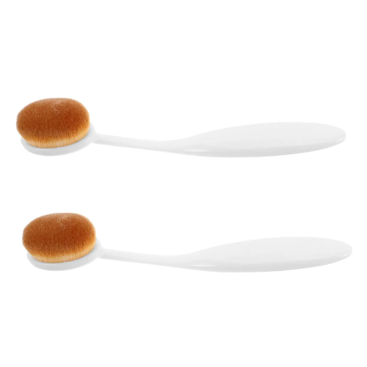 2pcs Foundation Brush Set Flat Top Blending Tool for Liquid Powder Cosmetics Travel-friendly Soft Bristles for Even Application Durable Makeup Brushes for Finish