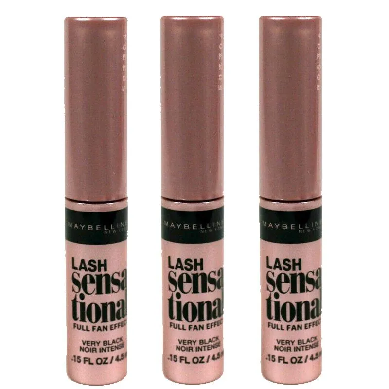 3-Pack: Maybelline Lash Sensational Intense Mini Mascara