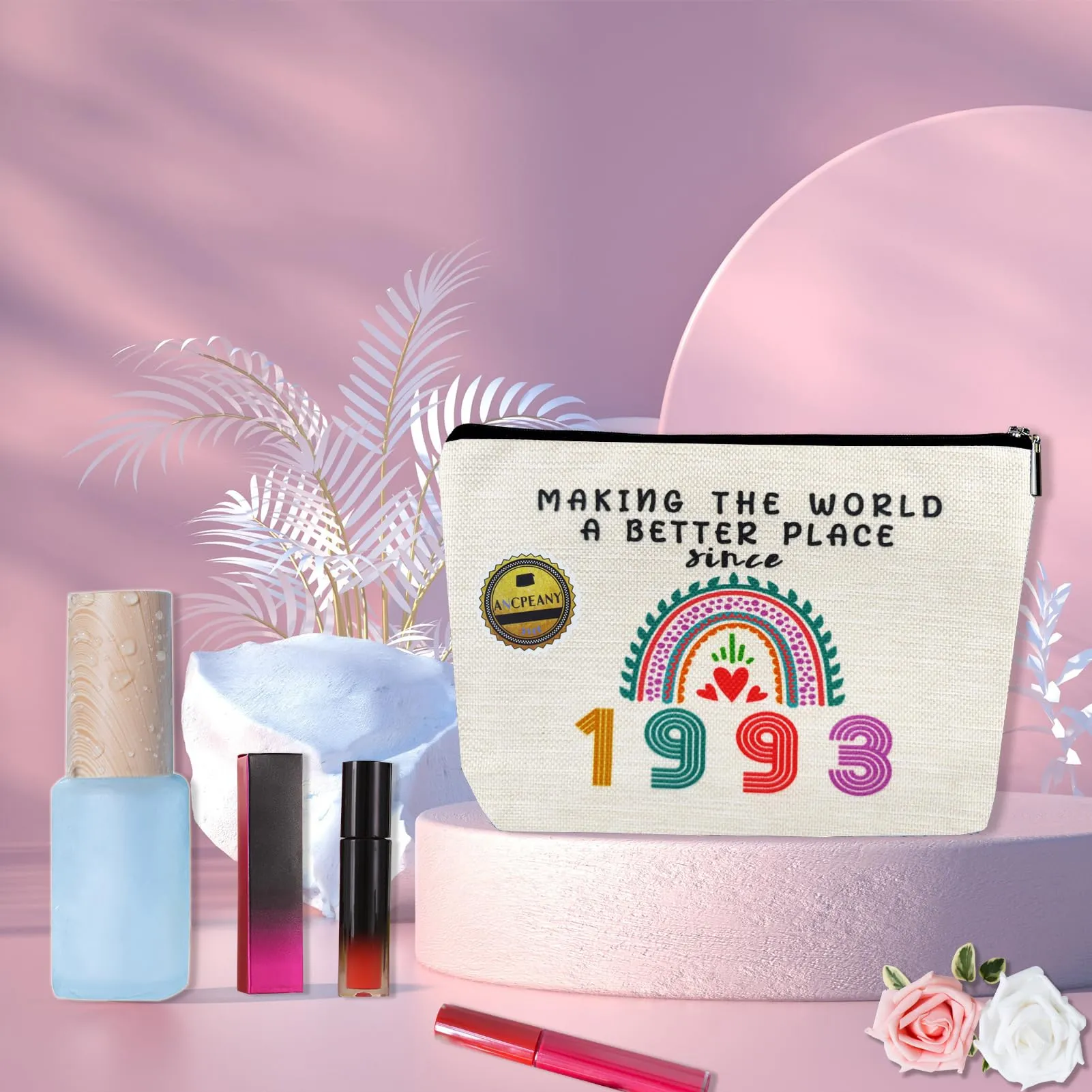 31st Birthday Gifts for Women, Funny 31 Year Old Gift Ideas, 1993 Birthday Decorations Small Makeup Bags for Women, Wife, Sister, Her, Best Friend Female, Mothers Day, Christmas, Cosmetic Travel Bag