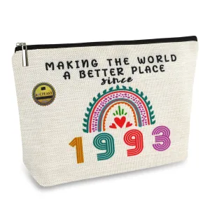 31st Birthday Gifts for Women, Funny 31 Year Old Gift Ideas, 1993 Birthday Decorations Small Makeup Bags for Women, Wife, Sister, Her, Best Friend Female, Mothers Day, Christmas, Cosmetic Travel Bag
