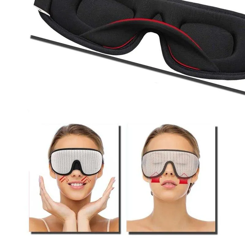 3D Blocking Light Sleeping Eye Mask Soft Padded Travel Shade Cover Rest Relax Sleeping Blindfold Eye Cover Sleep Mask Eyepatch