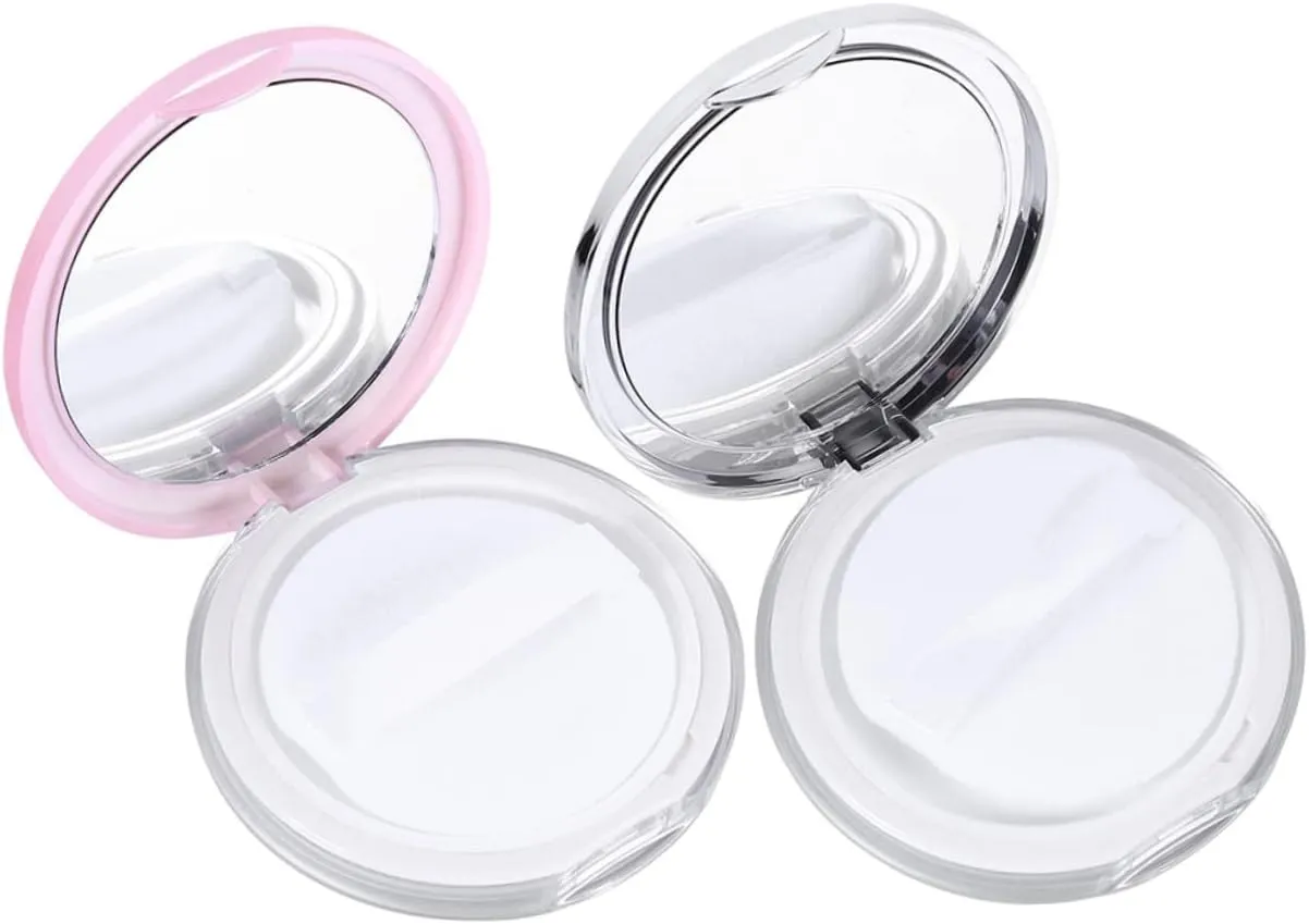 4 Sets Cosmetic Sponge Holder with Powder Puff Lightweight Makeup Puff Storage Case Multi-use Powder Container