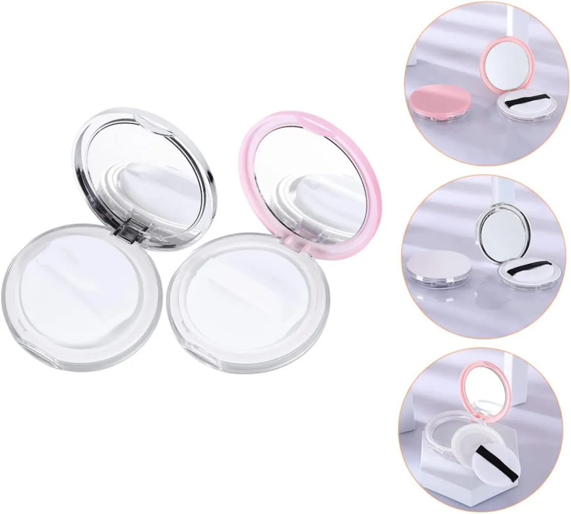 4 Sets Cosmetic Sponge Holder with Powder Puff Lightweight Makeup Puff Storage Case Multi-use Powder Container