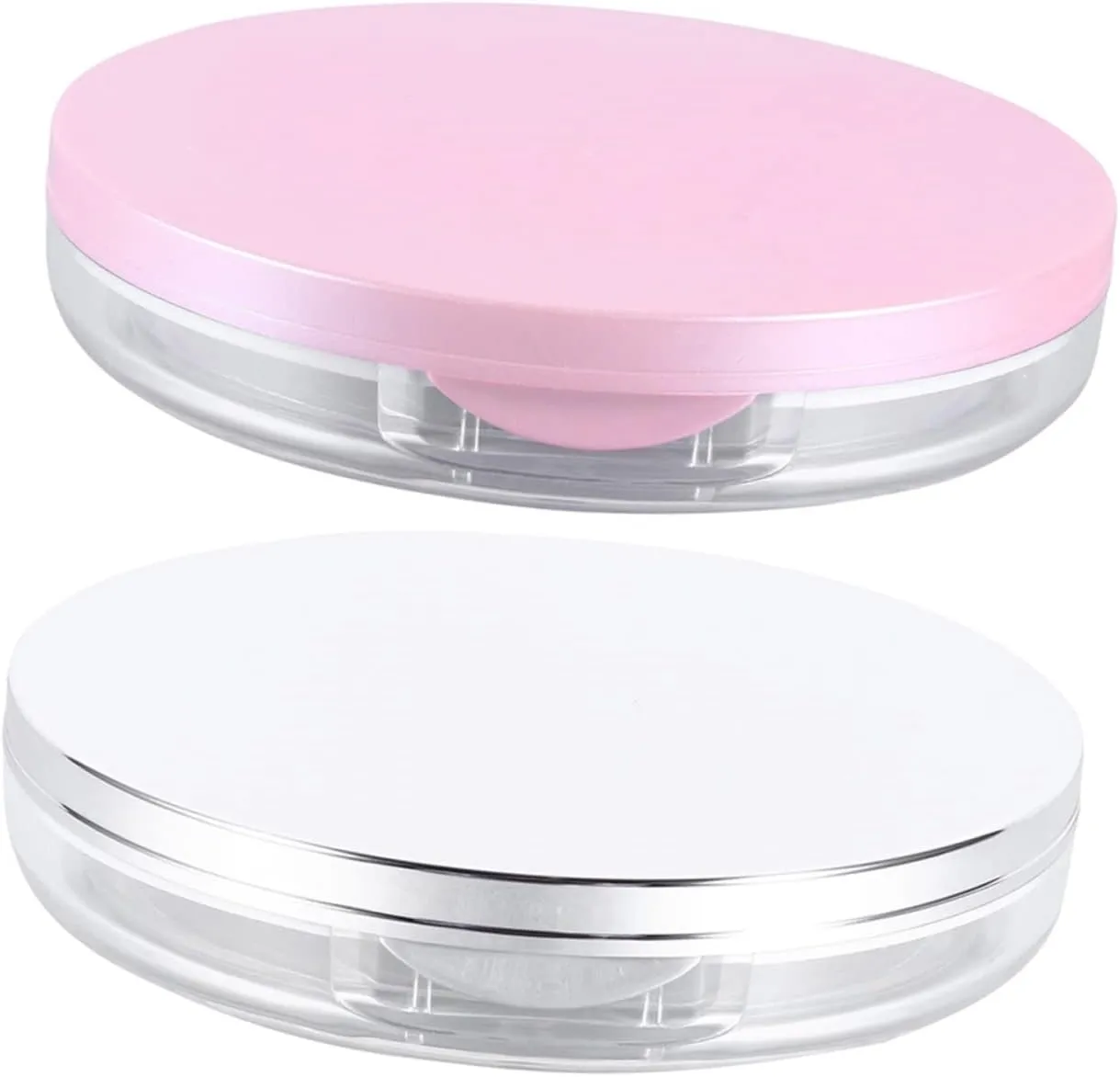 4 Sets Cosmetic Sponge Holder with Powder Puff Lightweight Makeup Puff Storage Case Multi-use Powder Container