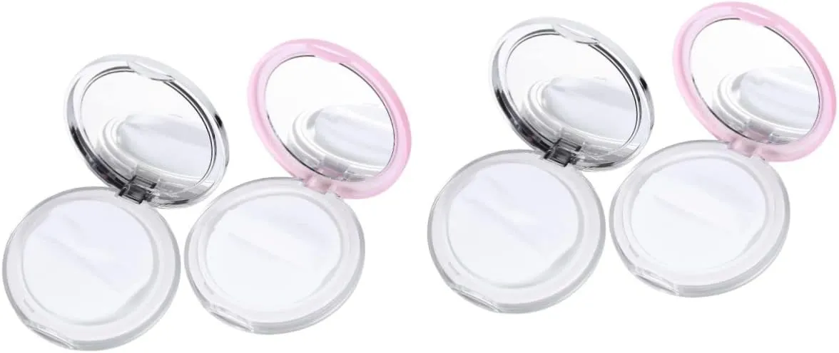 4 Sets Cosmetic Sponge Holder with Powder Puff Lightweight Makeup Puff Storage Case Multi-use Powder Container
