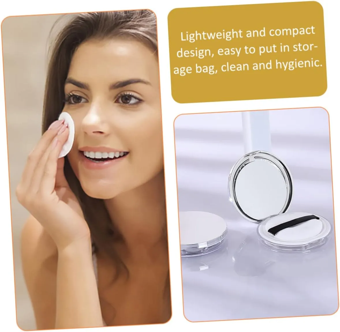 4 Sets Cosmetic Sponge Holder with Powder Puff Lightweight Makeup Puff Storage Case Multi-use Powder Container