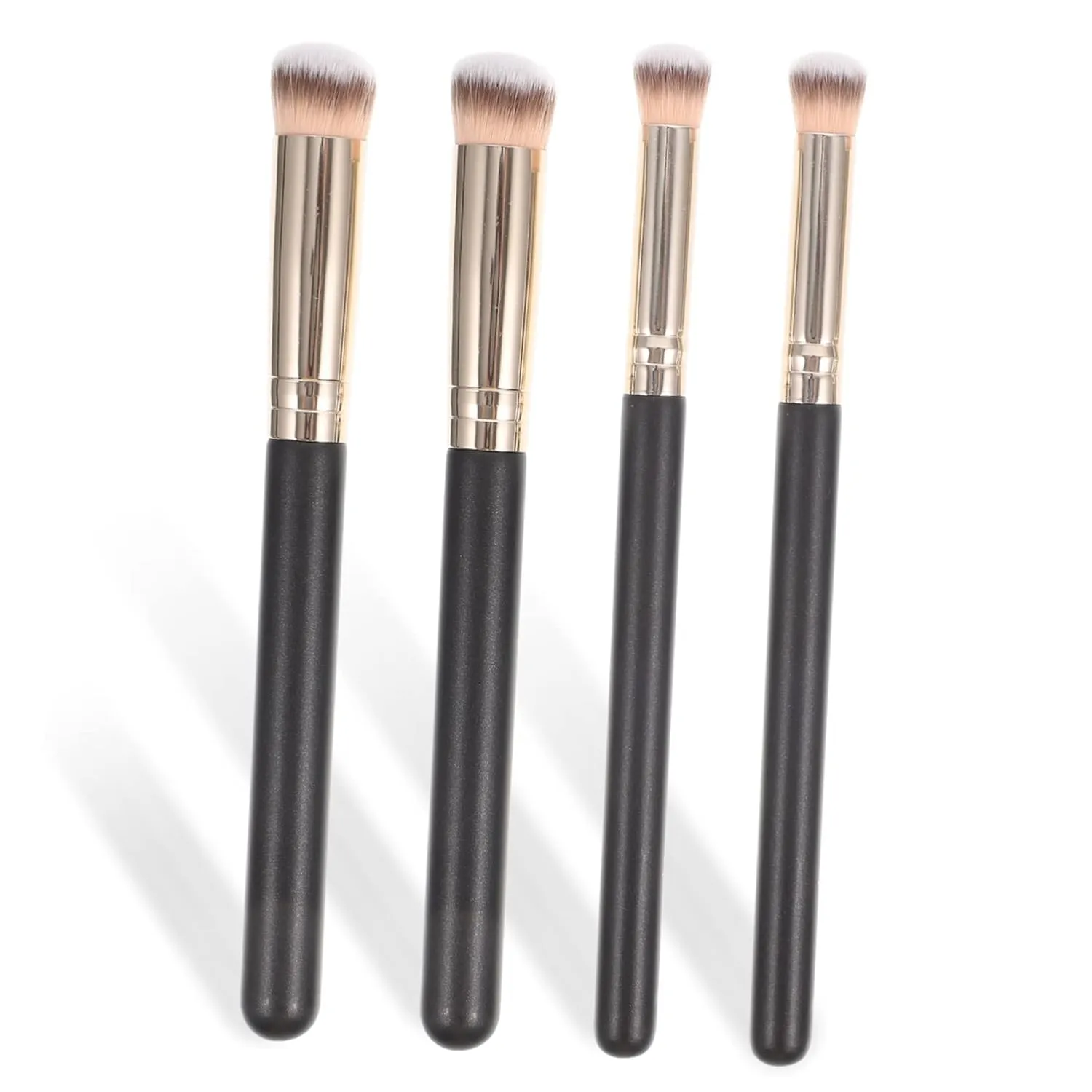 4pcs Concealer Brush Wooden Handle Makeup Brushes for Liquid Foundation Loose Powder Convenient Makeup Tools for Application and Natural Finish