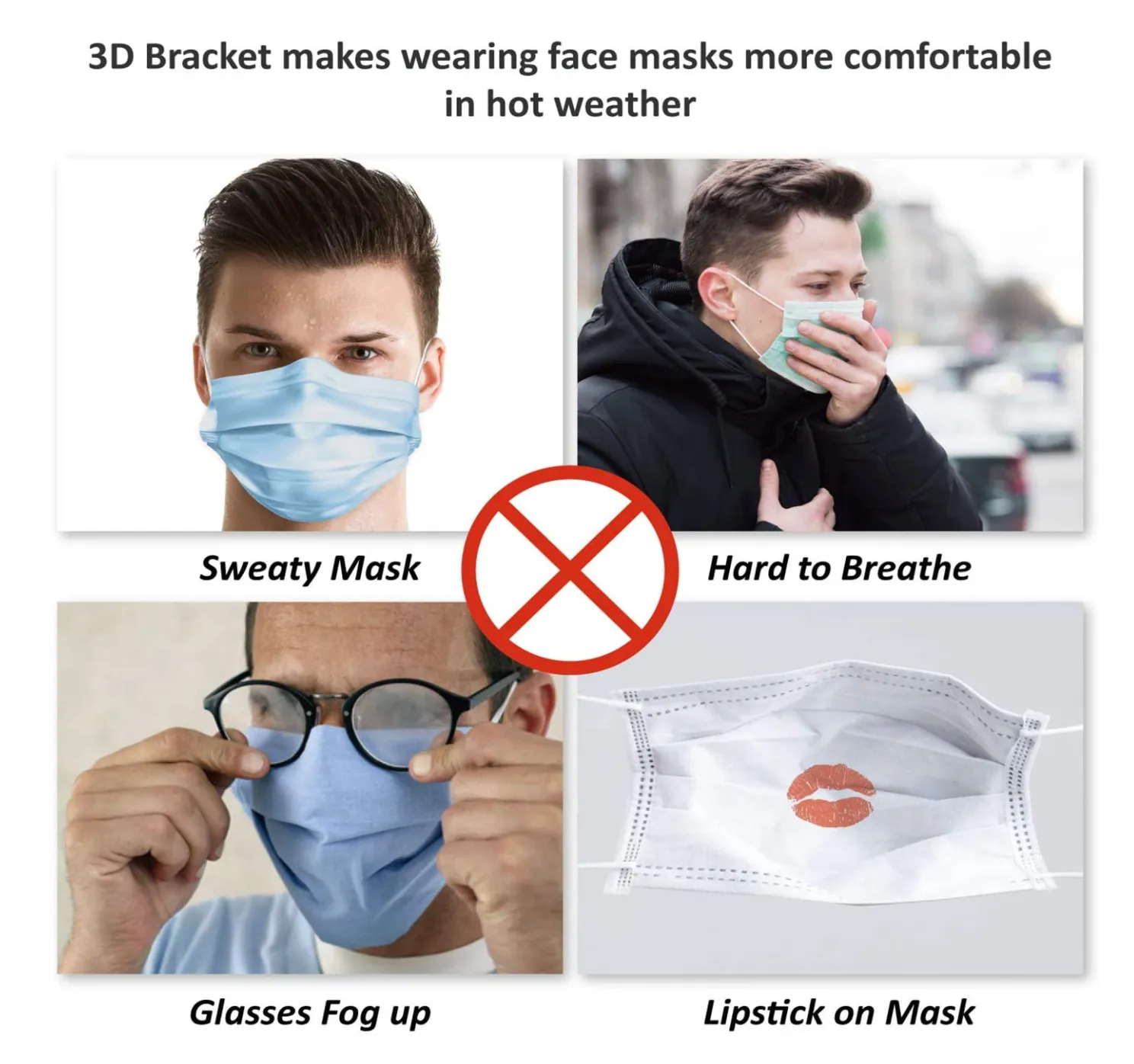 5 PCS Anti-Germ Comfortable Breathing Bracket