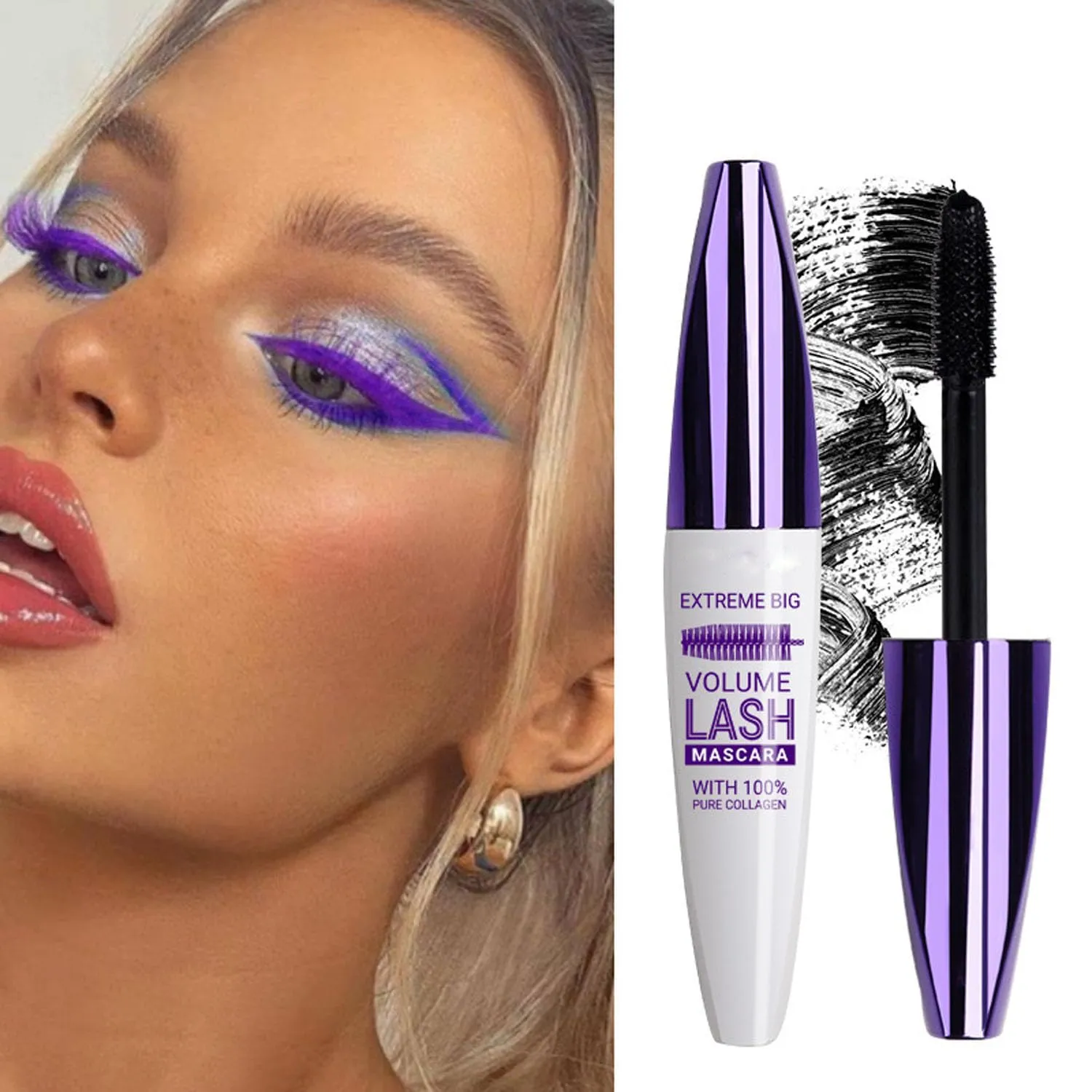 5D Mascara, eye makeup, hypoallergenic and fragrance(blue)