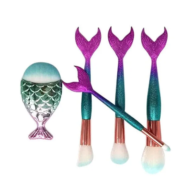 6Pcs Mermaid Makeup Brush Set