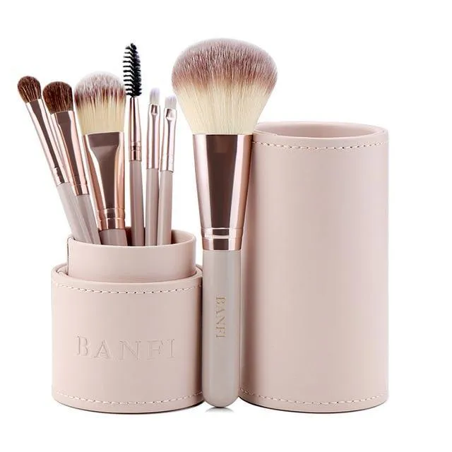 7 Pieces Pro Barrel Makeup Brush Kit