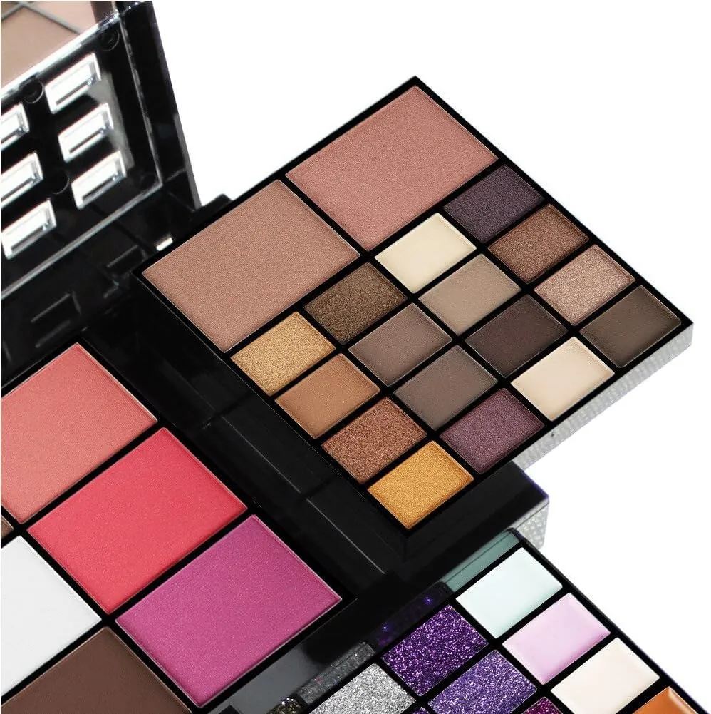 74 Colors Makeup Kit for Women: Full Kit All in One Makeup Kit including 36 Eyeshadow Makeup,16 Lip Gloss,12 Glitter Cream, 4 Concealer, 3 Blusher,1 Bronzer, 2 Highlight and Contour