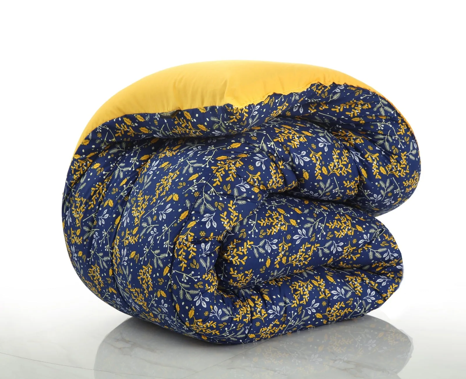 8 PCs Winter Comforter Set-Daffodil