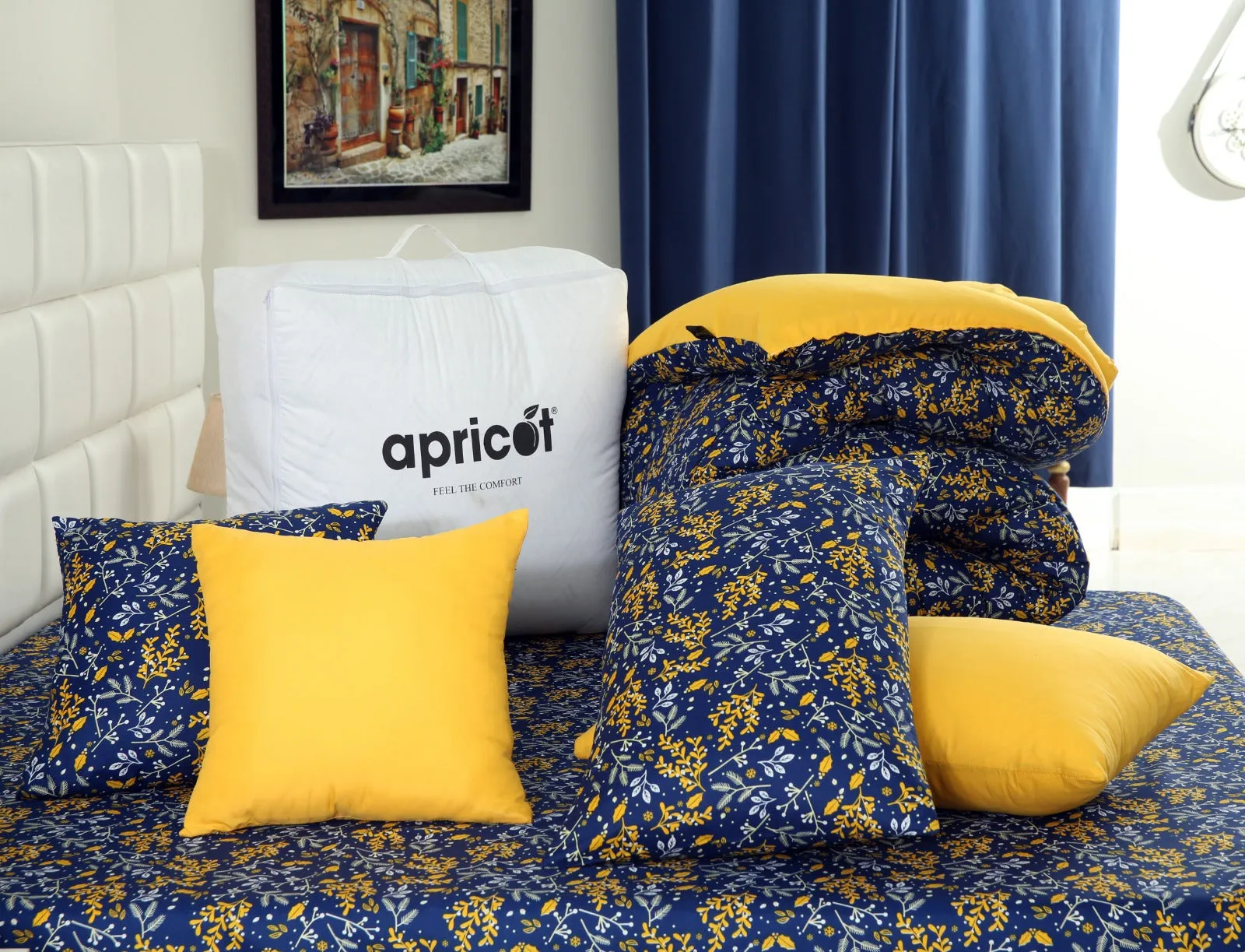 8 PCs Winter Comforter Set-Daffodil