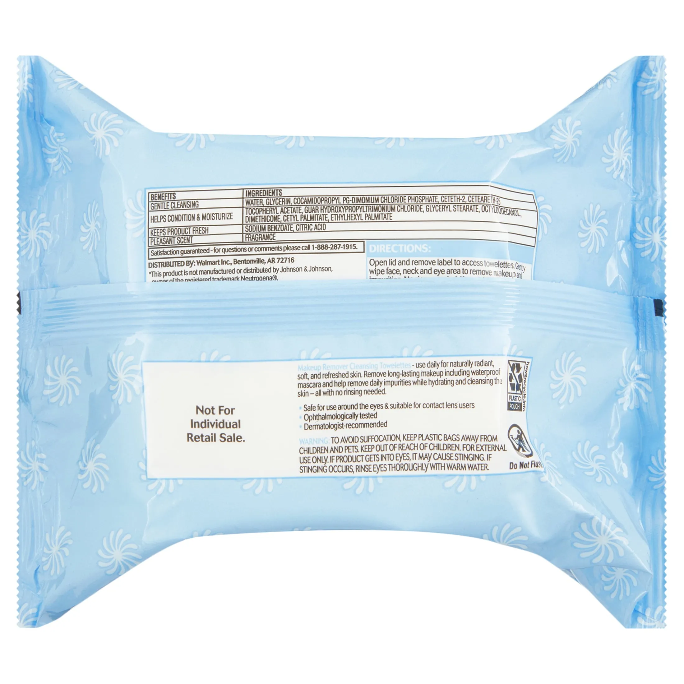 80 Count 2 Pack Equate Beauty Makeup Remover Wipes - Free shipping USA Stock