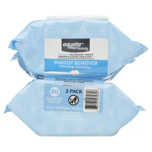 80 Count 2 Pack Equate Beauty Makeup Remover Wipes - Free shipping USA Stock