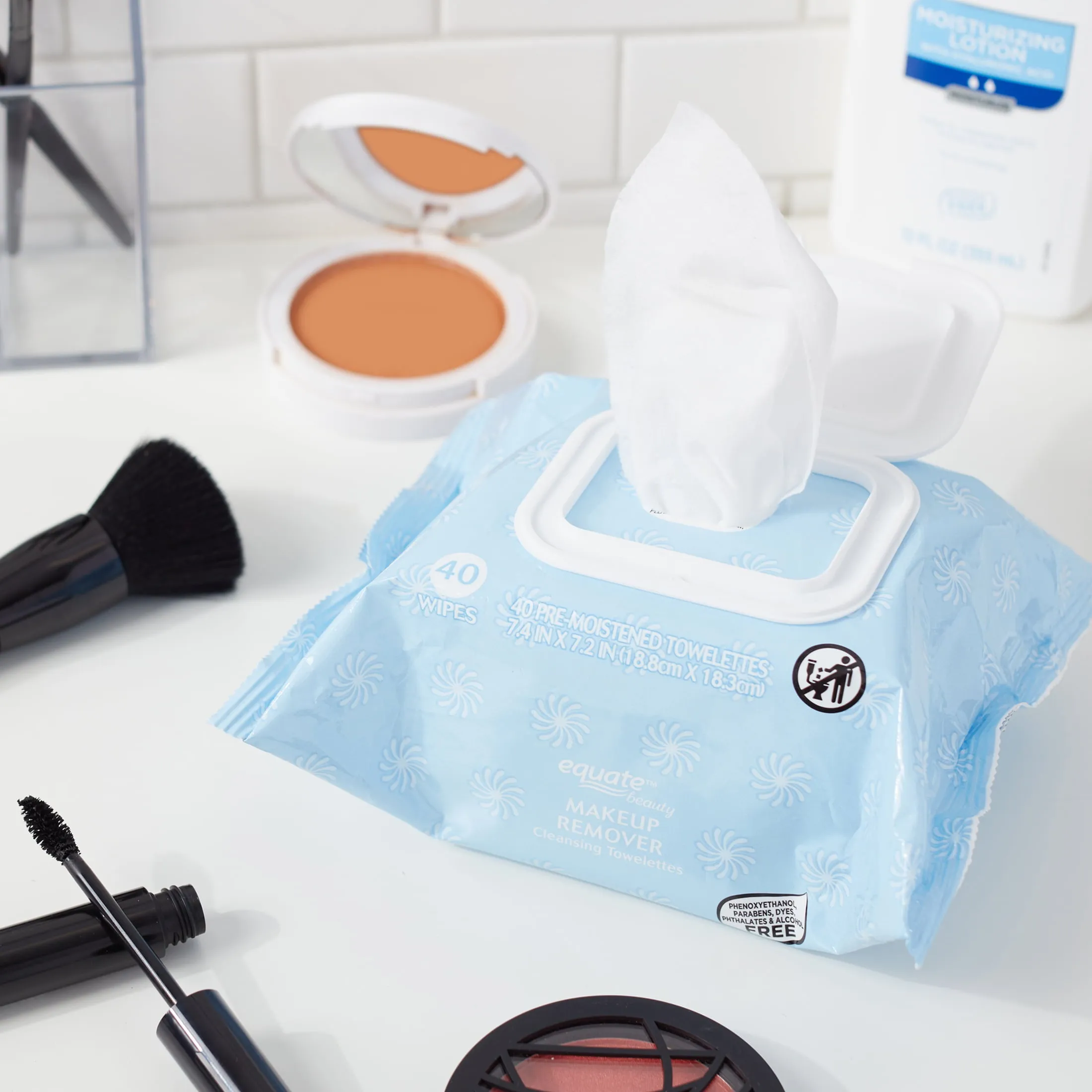 80 Count 2 Pack Equate Beauty Makeup Remover Wipes - Free shipping USA Stock
