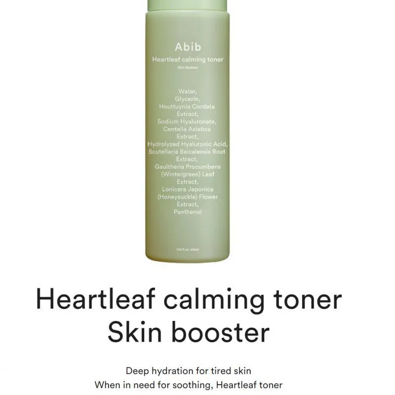 Abib Heartleaf Calming Toner Skin Booster 200ml