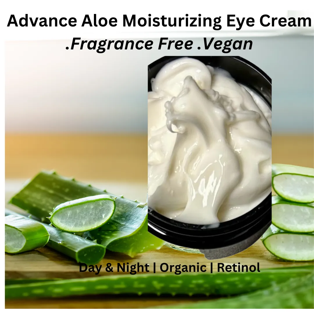 Advanced Anti-Aging Aloe Eye Cream – Daily Hydrating Under Eye Moisturizer for Wrinkles, Puffiness, & Dark Circles – Day & Night Formula