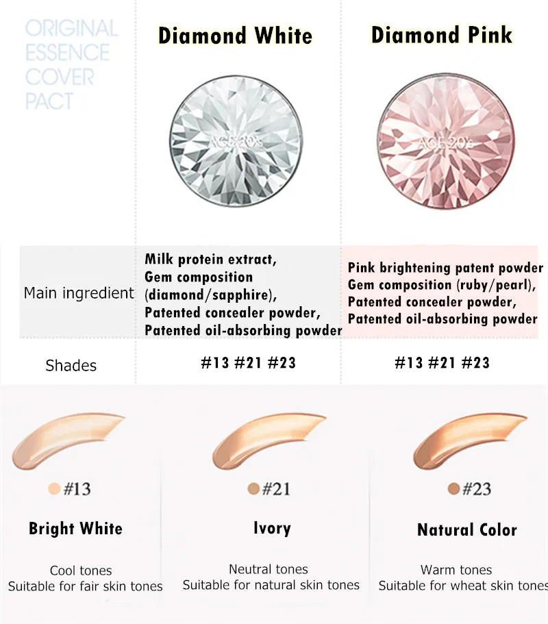 AGE 20's Diamond Moisturizing Oil Control Air Cushion Foundation T2941