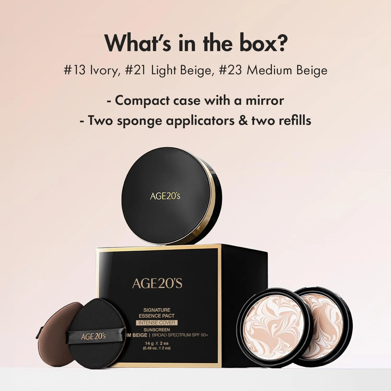 AGE 20's  UV Defense Hydro Calming Sunscreen SPF 60  50ml   Signature Intense Sunscreen SPF 50  Foundation