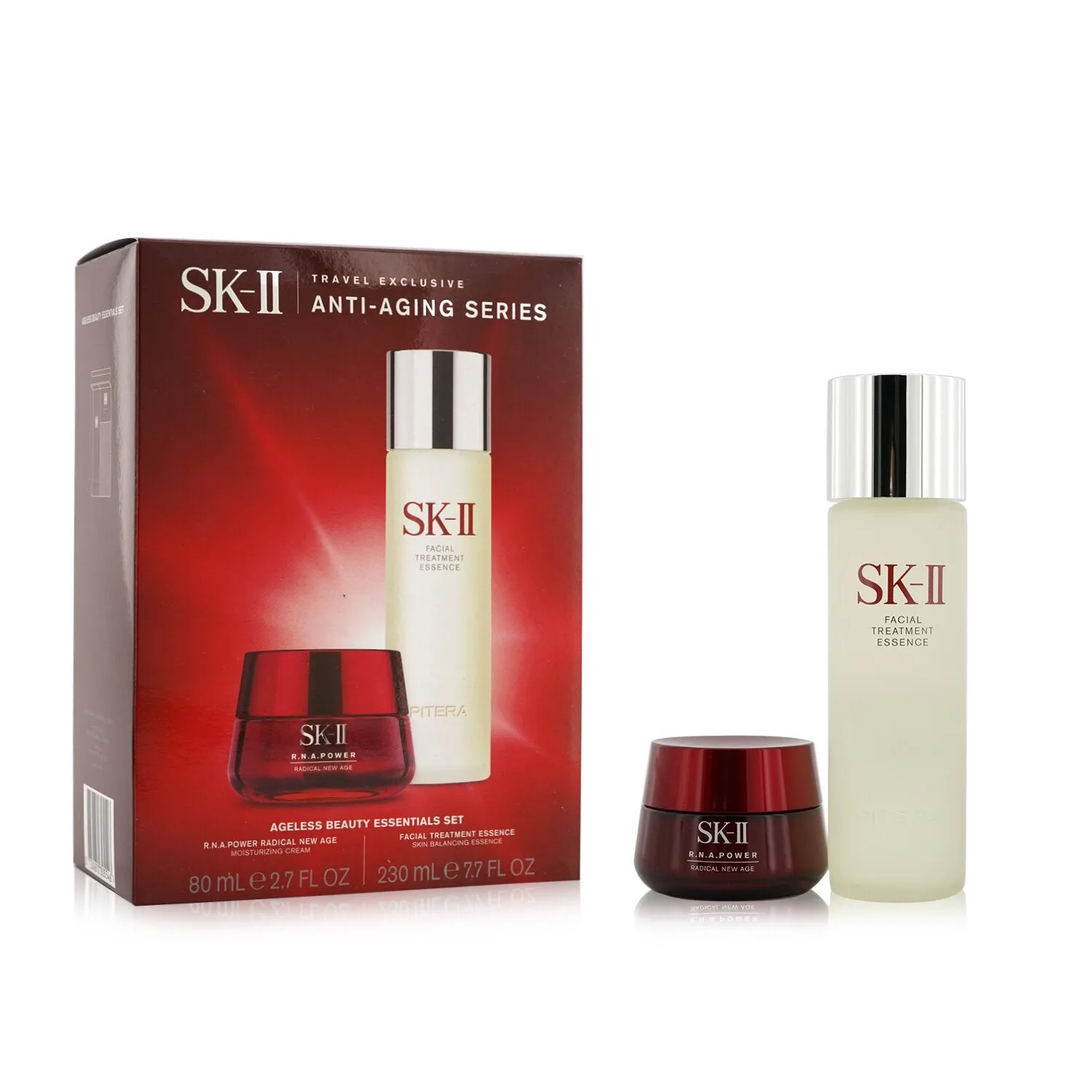 Ageless Beauty Essentials Set: R.N.A. Power Moisturizing Cream 80ml   Facial Treatment Essence 230ml