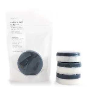 ALIBI NYC | Golden Oud & Myrrh   Charcoal Organic Coco Mango Butter Soap