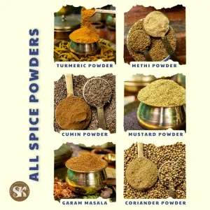All Spice Powders | Turmeric Powder   Coriander Powder   Garam Masala   Cumin Powder   Mustard Powder   Fenugreek Powder