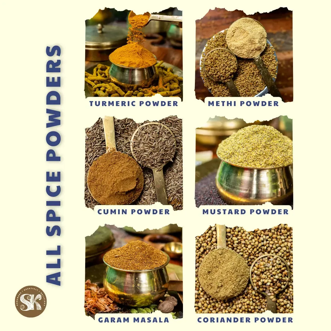 All Spice Powders | Turmeric Powder   Coriander Powder   Garam Masala   Cumin Powder   Mustard Powder   Fenugreek Powder
