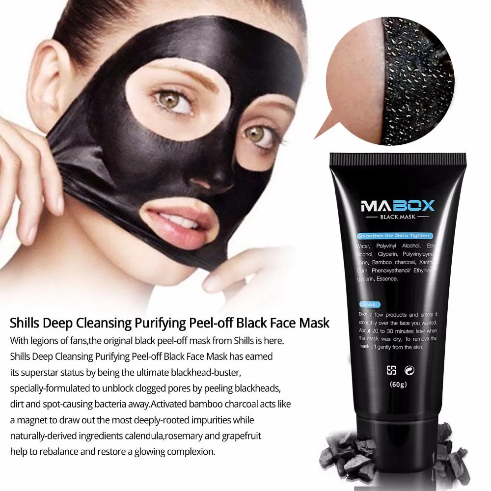 Anti-Aging Black Facial Mask Peel Off Charcoal Purifying Blackhead Remover Mask for Deep Cleansing, AcneScars Blemishes & Wrinkles