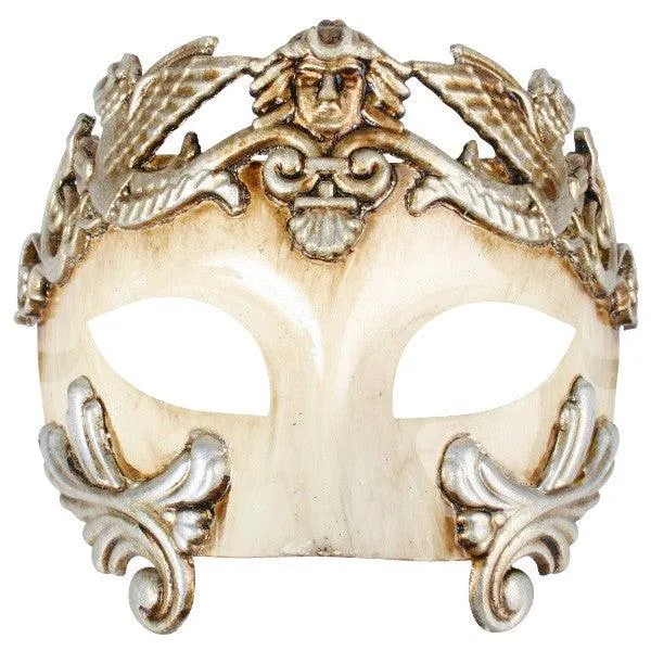 Antonio Roman Platinum and Ivory Eye Mask