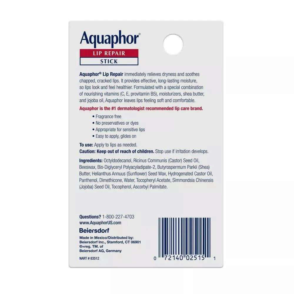 Aquaphor Lip Repair Stick for Dry Chapped Lips