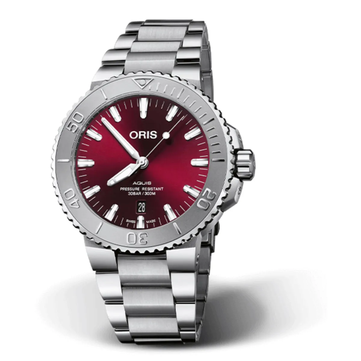 Aquis Date Relief 43.5MM Stainless Steel Watch