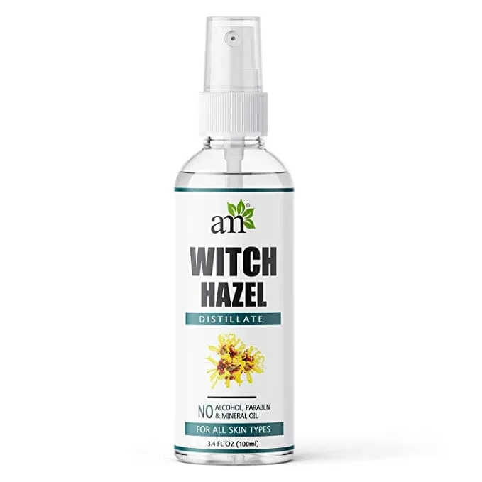 AromaMusk 100% Pure & Natural Witch Hazel Distillate Toner and Astringent, 100ml (No Alcohol, Chemical & Paraben Free ) 2 Bottles