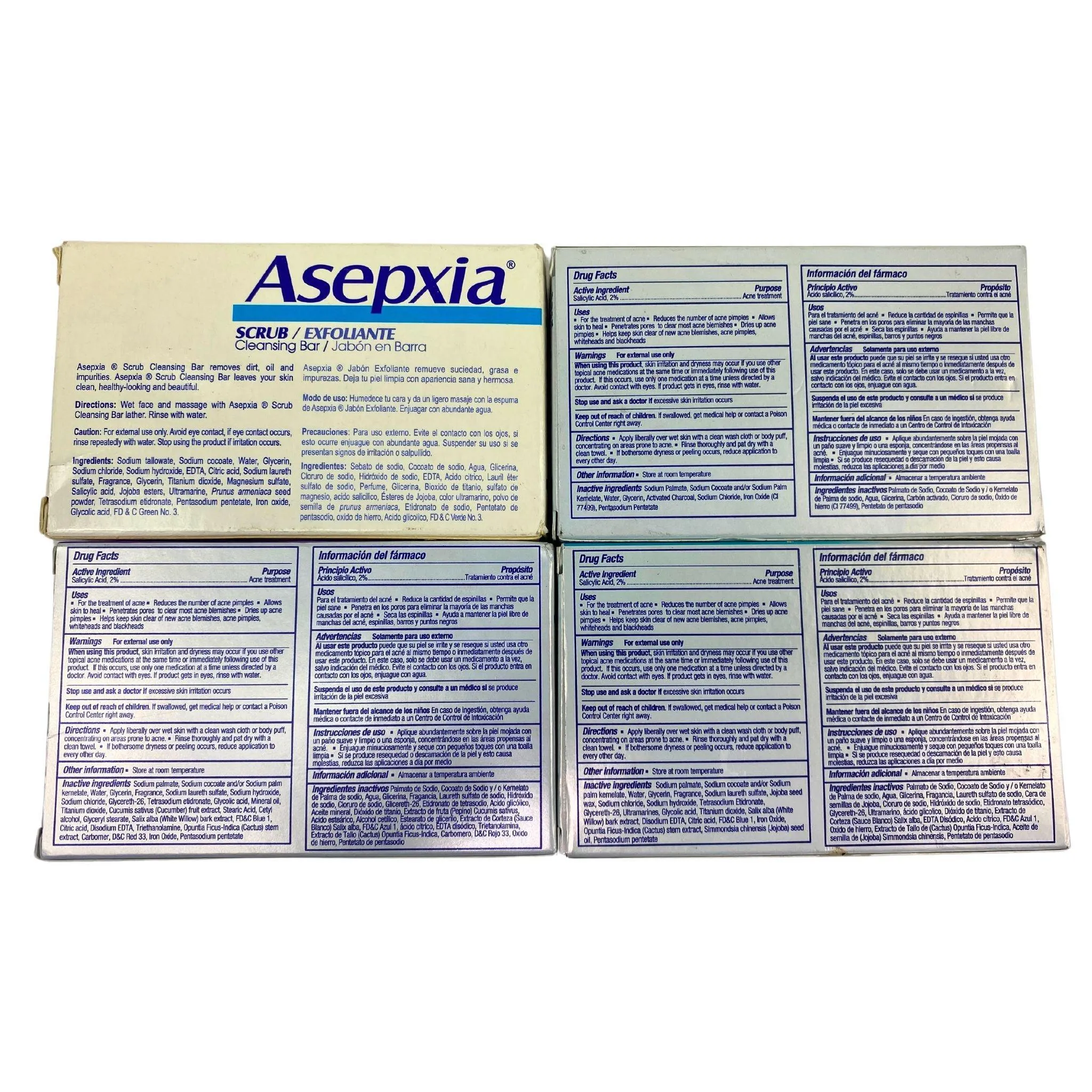 Asepxia Acne Bar Soap Assorted Mix 4OZ (40 Pcs Lot)
