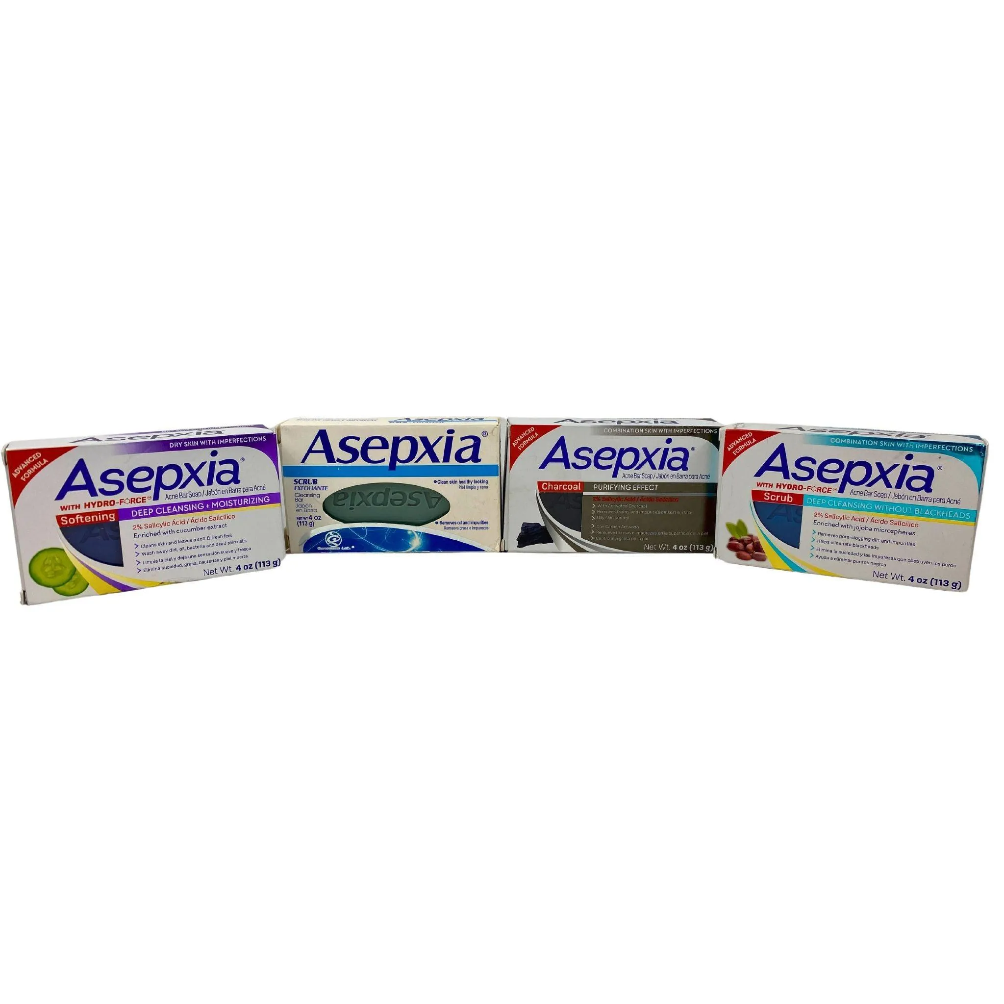 Asepxia Acne Bar Soap Assorted Mix 4OZ (40 Pcs Lot)