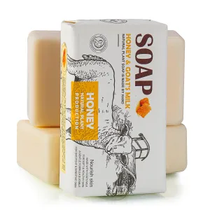 Ashena 2Pcs Goat Milk Soap Bar Moisturizing Natural Soap Bar for Face Body Cleansing Palm oil Body Wash Hand Soap Natural Soap Bar Gift Set (8.8 Oz, Honey)