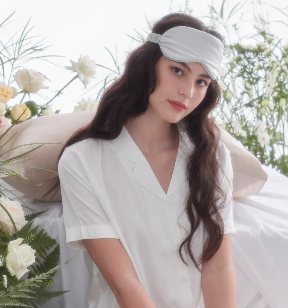 Aurelie Pure Silk Sleep Eye Mask | Mint