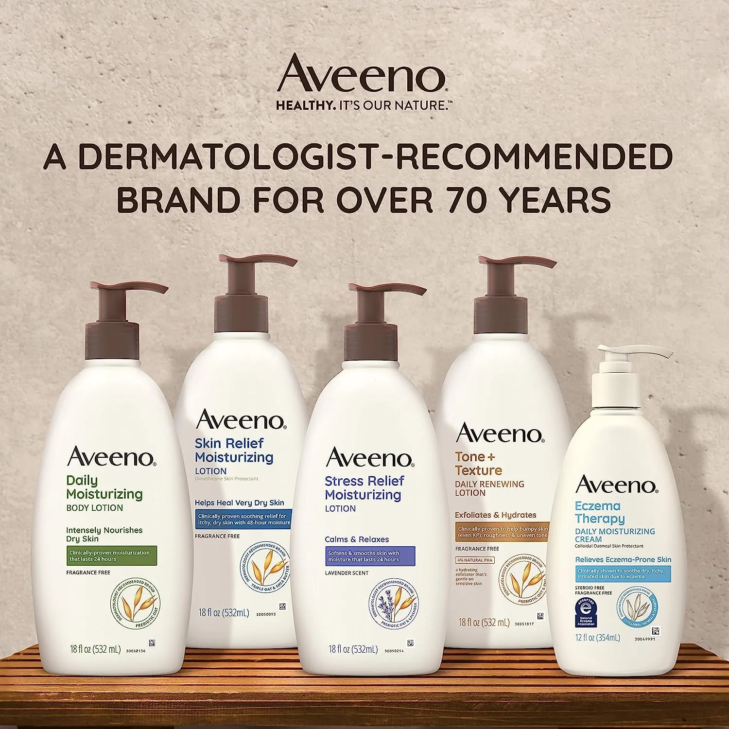 Aveeno Daily Moisturizer, Body Lotion, For Dry Skin, Prebiotic Oat Fragrance Free, 18 fl. oz, Pack of 1 18 Fl Oz (Pack of 1)