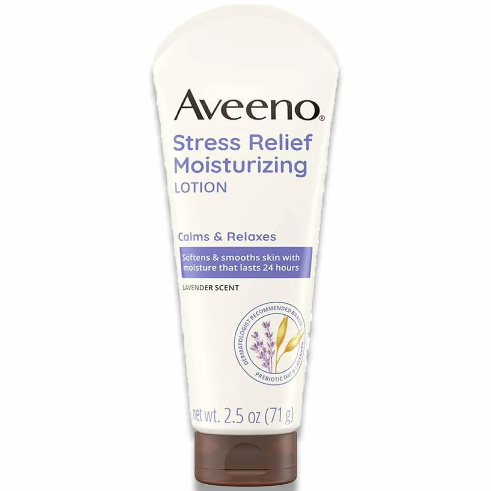 Aveeno - Stress Relief Moisturizing Lotion, Lavender Scent - 2.5 Oz - 12 Pack